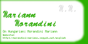 mariann morandini business card